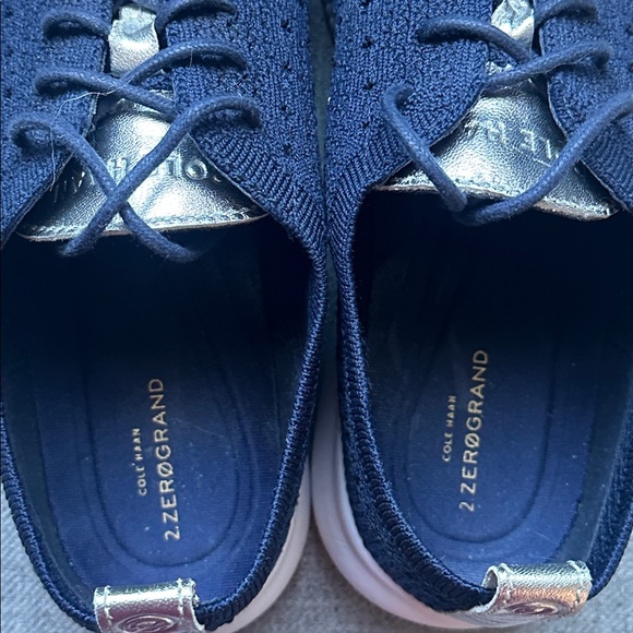 Cole Haan ZERØGRAND Wingtip Oxford Blue Knit Athletic Sneakers size 8 EUC - Picture 5 of 5